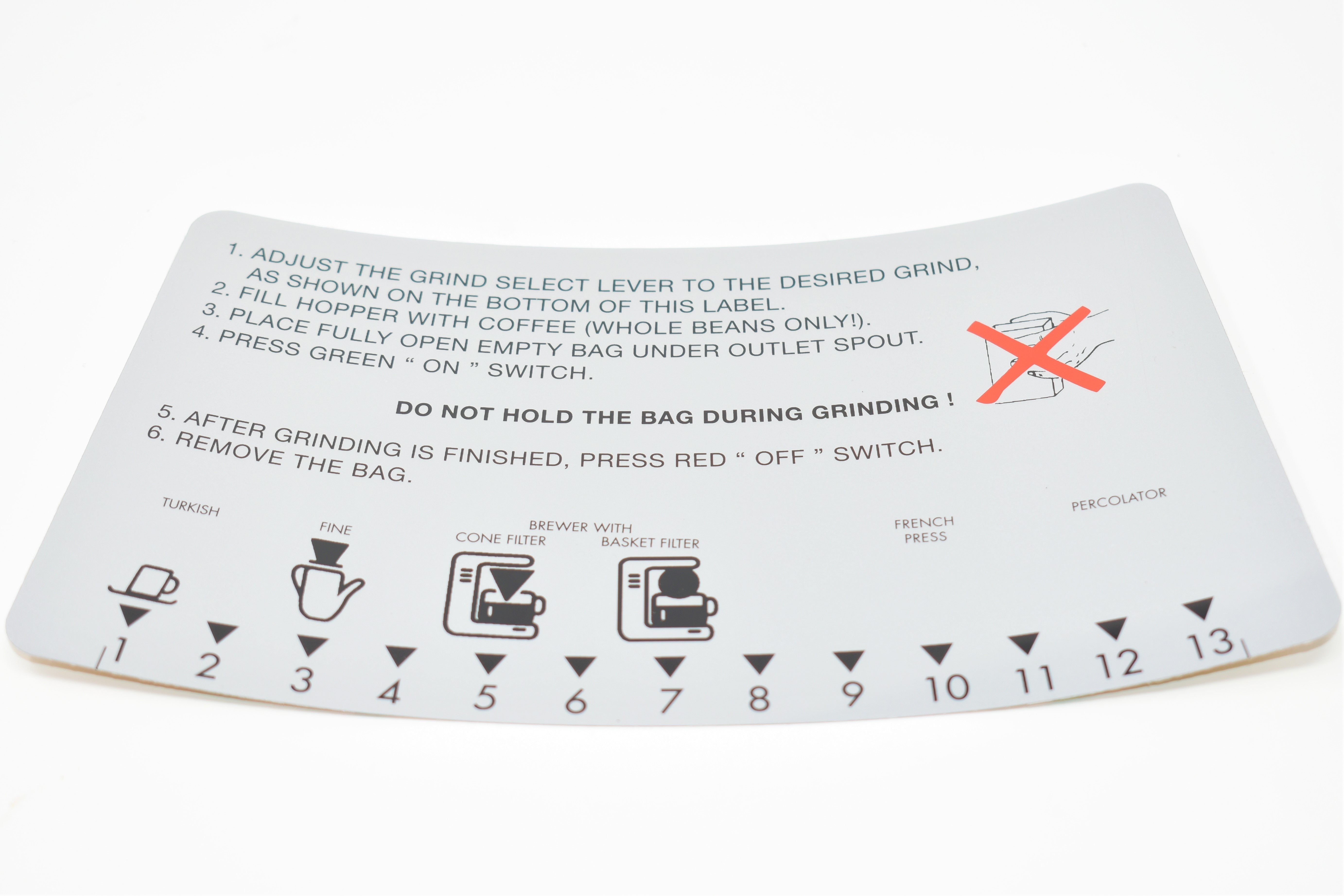 VTS 6S HMVC Operating instruction English Label silver foil (Costco Version)